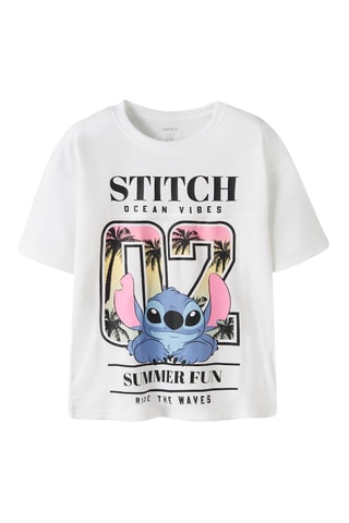 T-shirt Stitch Lilo en Stitch Disney -  Wit