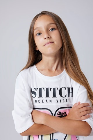 T-shirt Stitch Lilo en Stitch Disney -  Wit