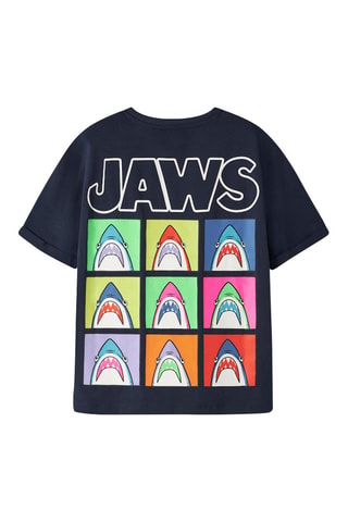 T-shirt Regular Fit Jaws -  Marineblauw
