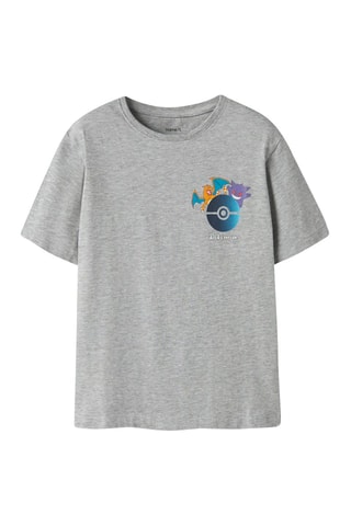 T-shirt Regular Fit Pokémon -  Gemêleerd Grijs