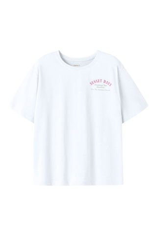 Biologisch Katoenen T-shirt Regular Fit - Name It -  Wit
