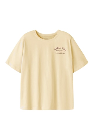 Biologisch Katoenen T-shirt Regular Fit - Name It -  Geel