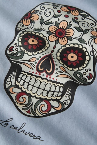 Biologisch Katoenen T-shirt Regular Fit -  Lichtblauw
