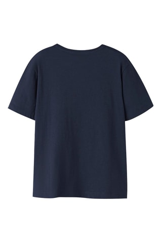 Biologisch Katoenen T-shirt Regular Fit -  Marineblauw