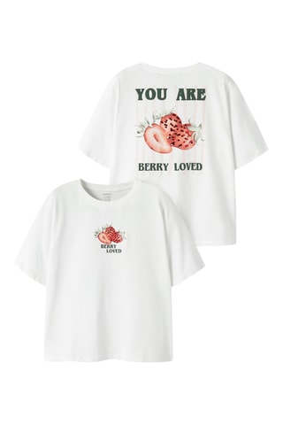 Biologisch Katoenen T-shirt Regular Fit -  Wit
