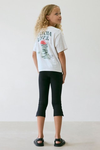 Biologisch Katoenen T-shirt Regular Fit -  Gemêleerd Lichtgrijs