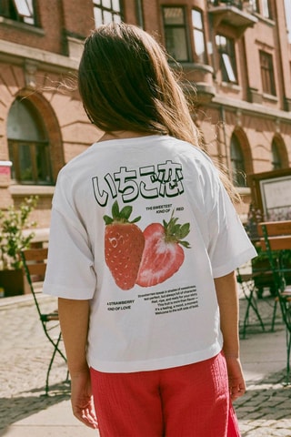Biologisch Katoenen T-shirt Relaxed Fit -  Wit