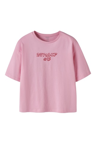 Biologisch Katoenen T-shirt Relaxed Fit -  Oudroze