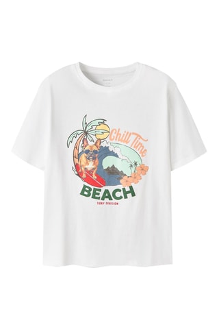 Biologisch Katoenen T-shirt Regular Fit -  Wit