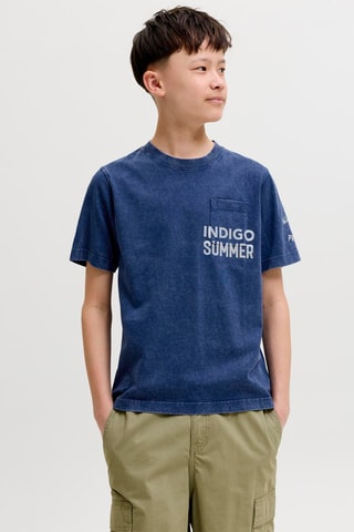 T-shirt Relaxed Fit - Jack&Jones -  Gemêleerd Donkerblauw