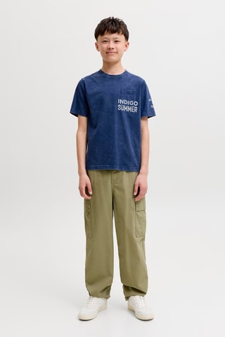 T-shirt Relaxed Fit - Jack&Jones -  Gemêleerd Donkerblauw