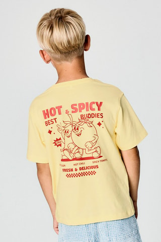 Biologisch Katoenen T-shirt Regular Fit - Name It -  Geel