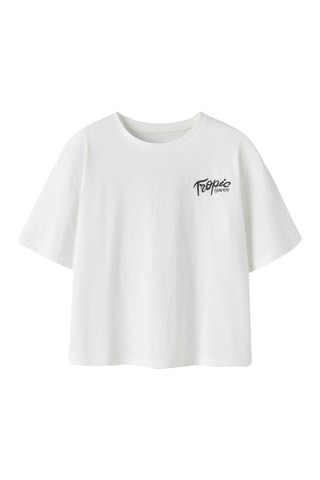 Biologisch Katoenen T-shirt Relaxed Fit -  Wit