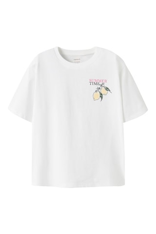 Biologisch Katoenen T-shirt Relaxed Fit -  Wit