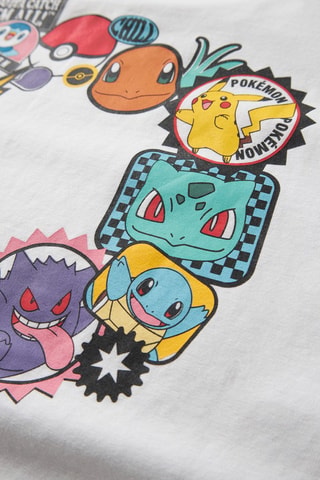 T-shirt Regular Fit Pokémon -  Wit