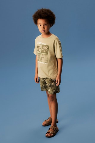 Biologisch Katoenen T-shirt Regular Fit -  Kaki
