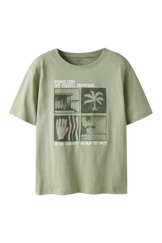 Biologisch Katoenen T-shirt Regular Fit -  Kaki