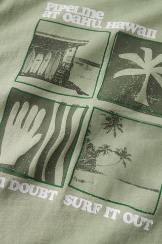 Biologisch Katoenen T-shirt Regular Fit -  Kaki