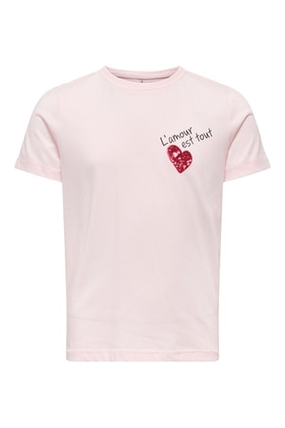 Biologisch Katoenen T-shirt - Roze - Kids Only Girl