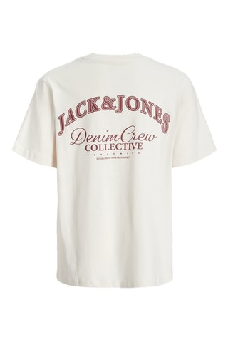 T-shirt Relaxed Fit - Jack&Jones -  Ecru