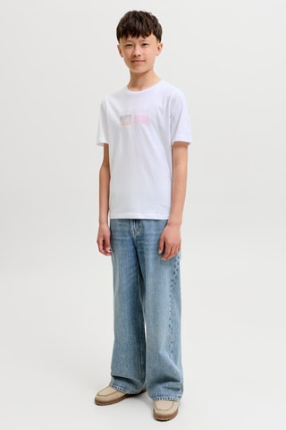 Biologisch Katoenen T-shirt Regular Fit - Jack&Jones -  Wit