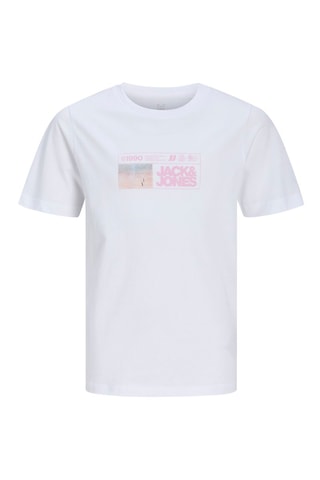 Biologisch Katoenen T-shirt Regular Fit - Jack&Jones -  Wit
