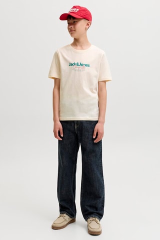 Biologisch Katoenen T-shirt Regular Fit - Jack&Jones -  Wit
