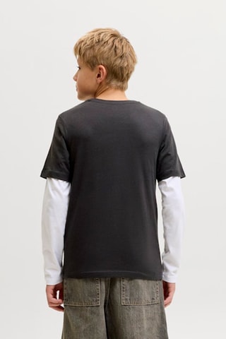 Biologisch Katoenen T-shirt Regular Fit - Jack&Jones -  Zwart