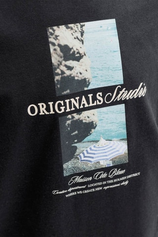 T-shirt Relaxed Fit - Jack&Jones -  Zwart