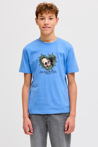 Biologisch Katoenen T-shirt Regular Fit -  Hemelsblauw