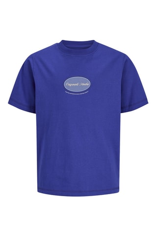 Biologisch Katoenen T-shirt Relaxed Fit -  Koningsblauw