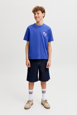 T-shirt Relaxed Fit - Jack&Jones -  Kobaltblauw