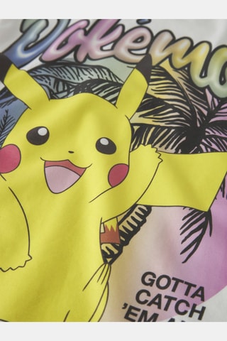 Biologisch Katoenen T-shirt Pikachu Pokémon - Wit - Name It