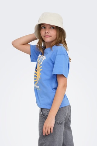 Biologisch Katoenen T-shirt Loose Fit -  Kobaltblauw