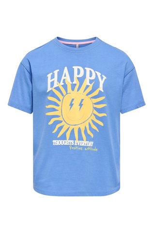 Biologisch Katoenen T-shirt Loose Fit -  Kobaltblauw