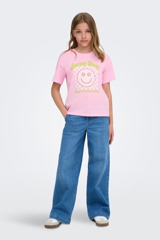 Biologisch Katoenen T-shirt Loose Fit -  Roze