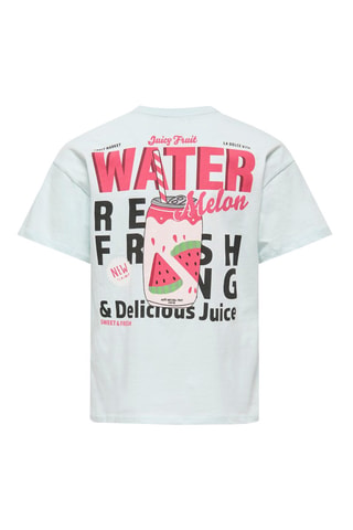 Biologisch Katoenen T-shirt Relaxed Fit -  Hemelsblauw
