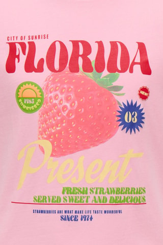 Biologisch Katoenen T-shirt Regular Fit -  Roze
