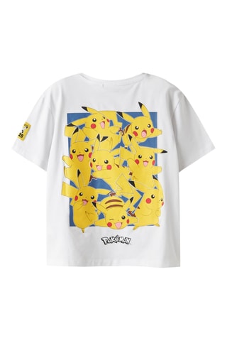 T-shirt Pikachu Pokémon - Wit - Name it