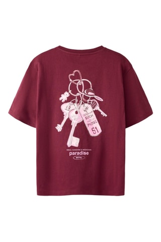 Biologisch Katoenen T-shirt - Bordeauxrood - Name it