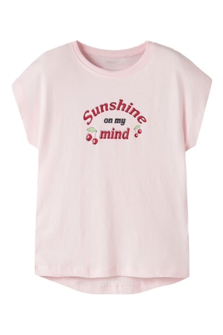 3 T-shirts - Wit en Roze - Name it