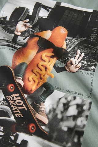 T-shirt - Donkergroen Name it