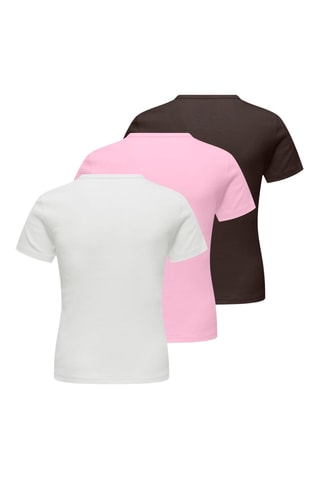 3 T-shirts - Roze en Wit - Kids Only