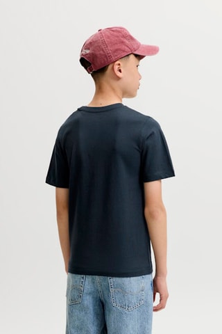 Biologisch Katoenen T-shirt Regular Fit - Jack&Jones -  Blauw