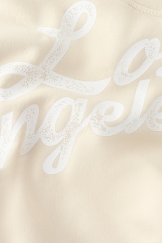 Biologisch Katoenen Sweater met Capuchon - Beige - Name It