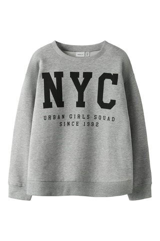 Biologisch Katoenen Sweater - Gemêleerd Grijs - Name It