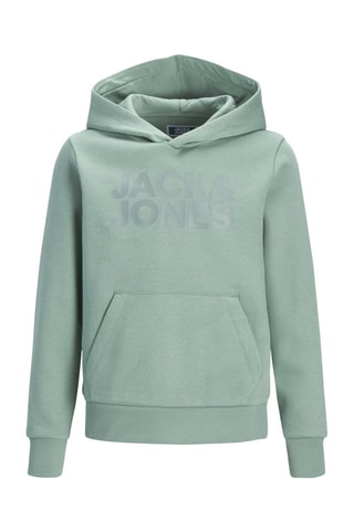 Biologisch Katoenen Sweater met Capuchon -  Zeegroen