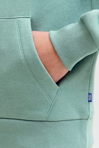 Biologisch Katoenen Sweater met Capuchon -  Zeegroen