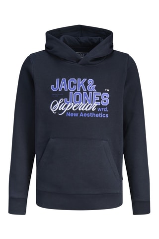 Biologisch Katoenen Sweater met Capuchon -  Blauw