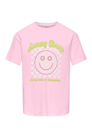 Biologisch Katoenen T-shirt Long Line -  Roze